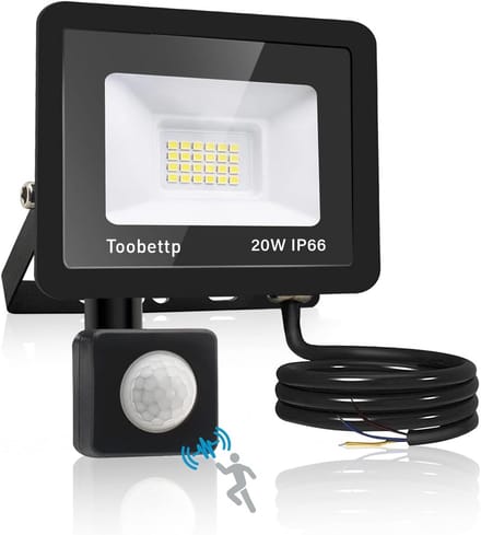 Krachtige LED Buitenlamp met Bewegingssensor 20W Daglicht Wit IP66