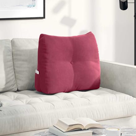 vidaXL - Rugkussen - Wijnrood - 60 - x - 24 - x - 50 - cm - Fluweel