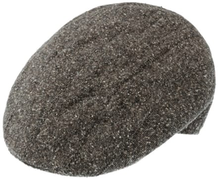 Winterpet Flatcap met fleece voering wol melange Bruin maat 61