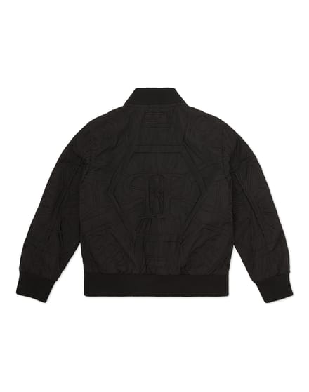 Leren Bomber Monogram