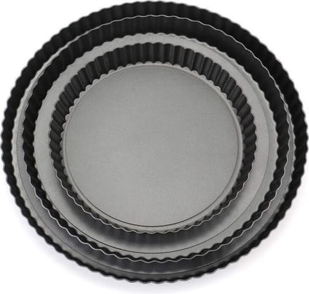 Krumble Quiche bakvorm set van 3 / Quichevorm / Bakvorm / Taartvorm / Bakblik- Antraciet