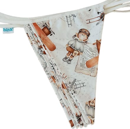 BINK Bedding Stoffen Slinger - Vlaggenlijn Raf model L (5 mtr, 9 vlaggetjes)