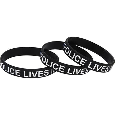 3 stuks Modieuze Siliconen Polsband Slijtvast Elastische Armband met Letter Decoratie black