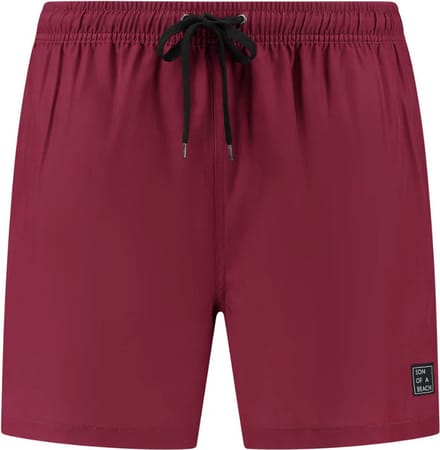 Son of a Beach - Solid Rood Heren Zwembroek - maat S - Rood