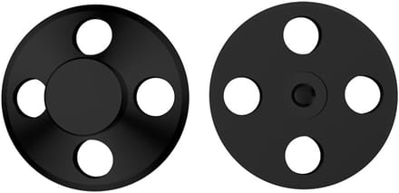 Platenspeler Gewicht - Disc Stabilisator - Vinyl Luisteren - Aluminium Constructie - 80 mm Diameter - Zilver