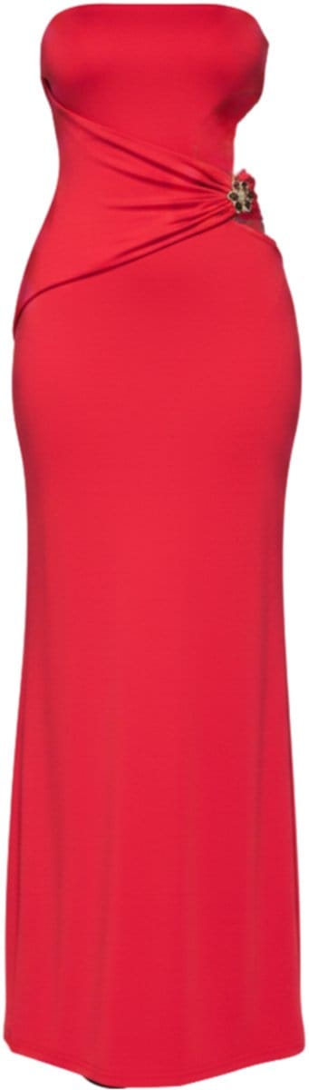 LARICA Jurk - Mouwloos - Geen Sluiting - Effen Rood L