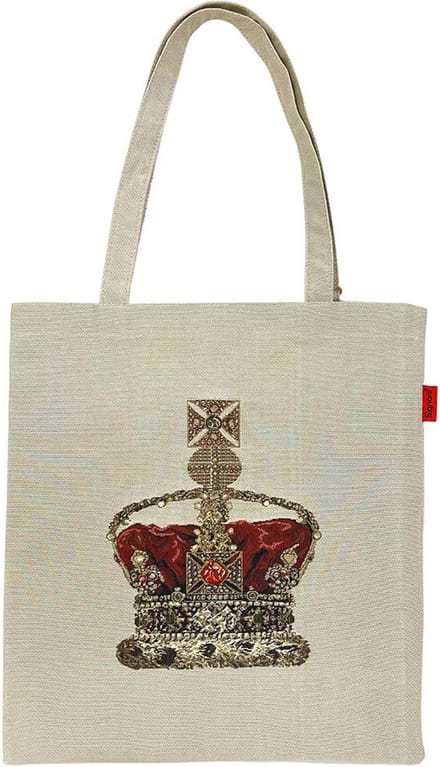 Boodschappentas - Flat bag - Beige - Crown - Kroon