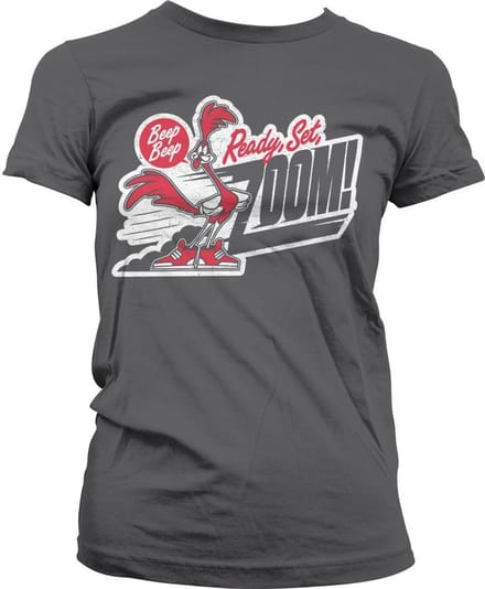 Looney Tunes Road Runner BEEP BEEP Girly Tee dames-T-shirt donkergrijs