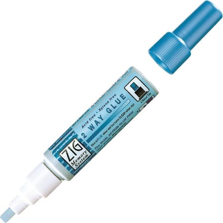 Zig Lijmstift Zig Beitelvormige Punt 4 Mm Blauw/transparant