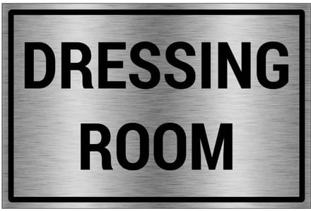 Dressing room bord - gecoat brushed aluminium - grijs zwart | 30 x 20 cm