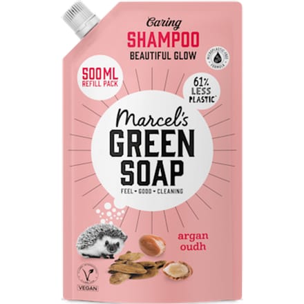 Marcel's Green Soap Shampoo Argan & Oudh Navulling (500 ml)