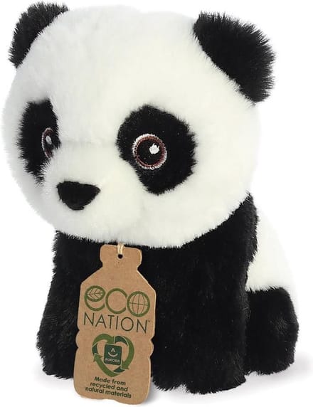 Aurora Pluche dieren knuffel panda - 13 cm - Knuffeldieren pandas - speelgoed