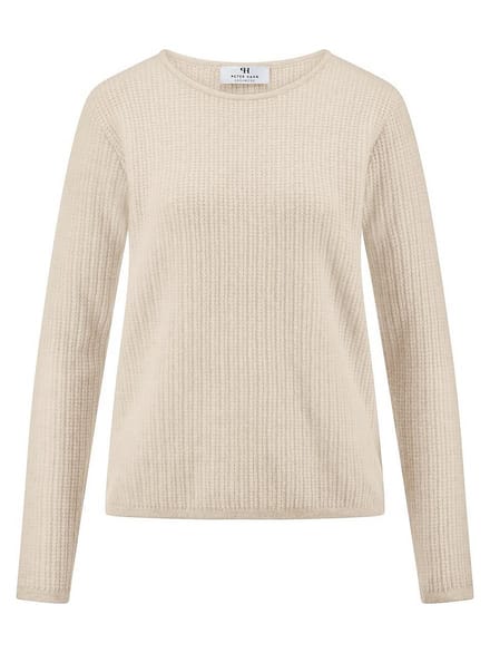 Trui ronde hals Van Peter Hahn beige