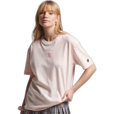 Ruimvallend dames-T-shirt Superdry Code Logo Garment Dye