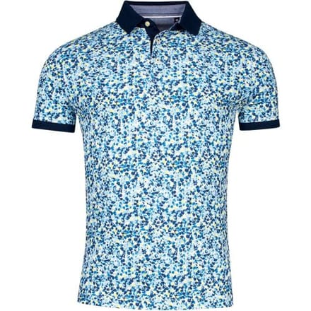 Baileys Polo Piqué Allover Pattern Small Fantasy Rocks Pattern Pastel Lime / male