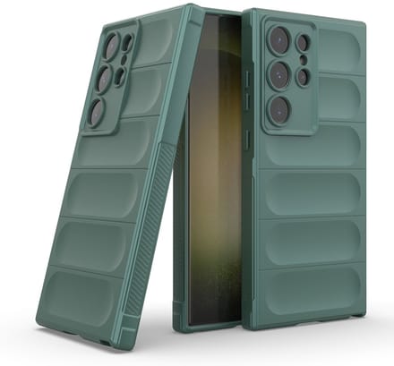 Solidenz AeroGrip geschikt voor Samsung Galaxy S24 Ultra hoesje - Groen