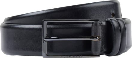 BOSS leren heren riem - zwart
