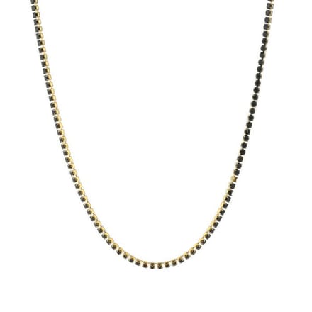 Bijoutheek Ketting Zwarte Stenen