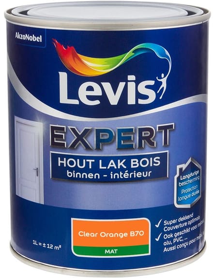 Levis - Expert Hout Lak Binnen Mat Mix - Clear Orange B70 - Mengverf - 1 L