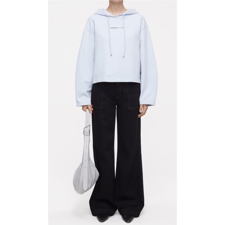 Closed Cropped Hoodie T-shirts Soft Blue Größe: L | Kaputzenpullis Outlet | Damen | Blau