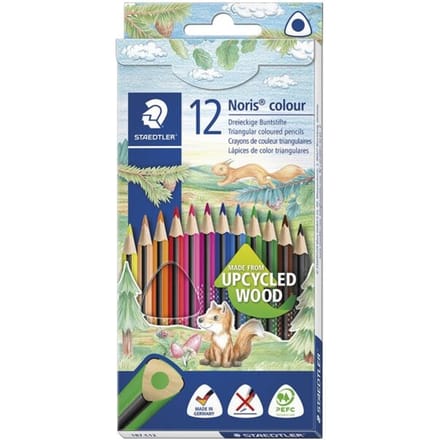 STAEDTLER - Noris colour driehoekige kleurpotloden - set met 12 kleuren
