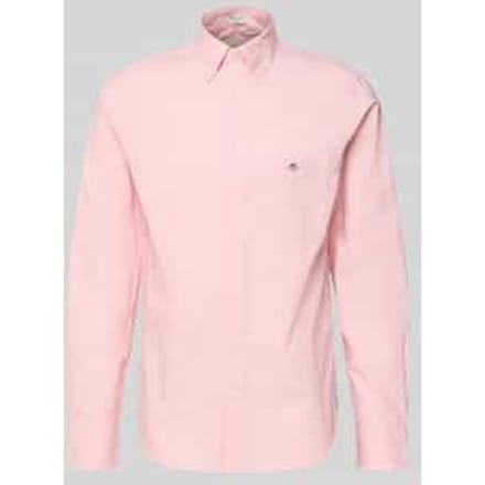 Slim fit vrijetijdsoverhemd met gestikt logo