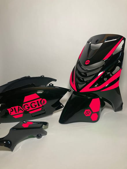 Piaggio Zip Stickerset - Hexa - Fluor Roze