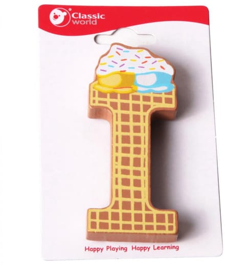 Klassieke wereld houten letter I - UNI