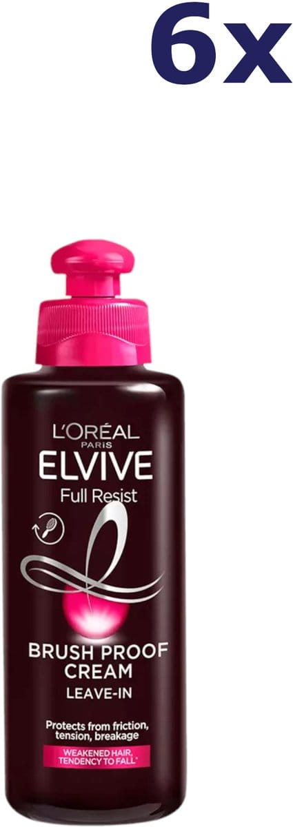 6x L'Oréal Elvive Full Resist (Aminexil) Brush Proof Cream 200ML