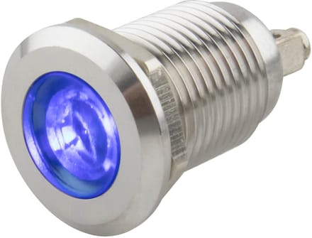 Led indicator | ø 12 mm. | 6-24 Volt DC/AC | Blauwe uitvoering