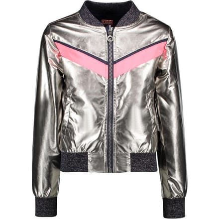 B. Nosy Kids - Maat 104 -  Meisjes Jas - Pewter