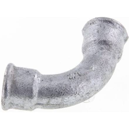 90° L-Koppeling Rp1/2'' Binnendraad Lang Gietijzer 25bar [2 Stuks]