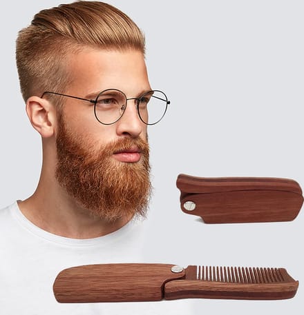 Kam - Houten kam - Baardkamp - Inklapbare kam - Haarborstel - Folding Comb - Pocket kam
