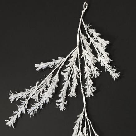Kunstmatige wintertak decoratie vorst winterdecoratie wit 124cm