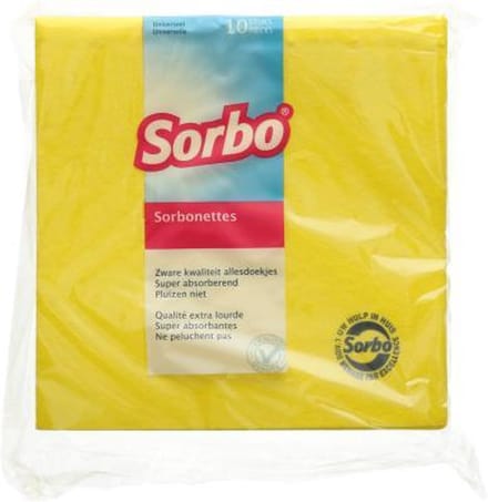 Sorbo Sorbonettes - Geel -  38x38cm - 20 stuks (2x10)