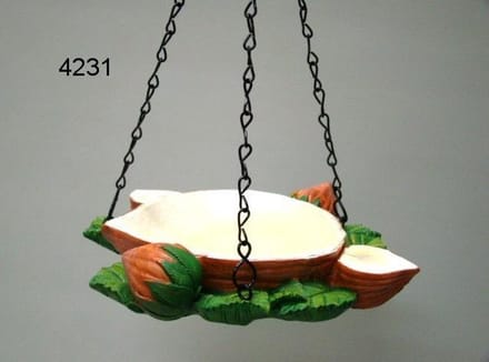 Voederschaal - Vogelvoederhuisje - Bruin - 24 cm x 17 cm x 7 cm