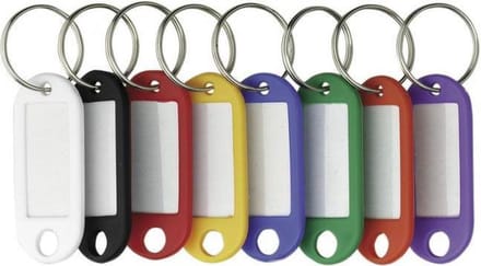 sleutellabels Alco met verwisselbaar etiket assorti zak a 10 stuks