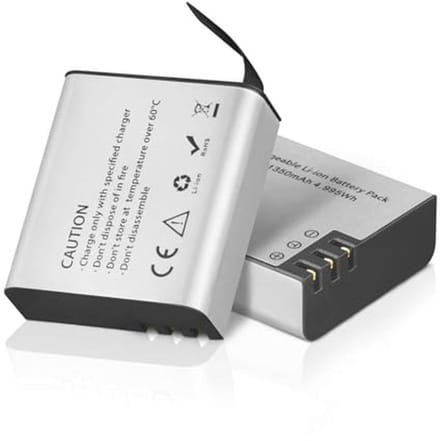 Action Cam Accu 1350mAh - 2 Stuks