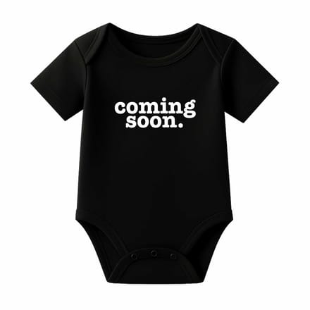 Romper Coming Soon - zwart - korte mouw