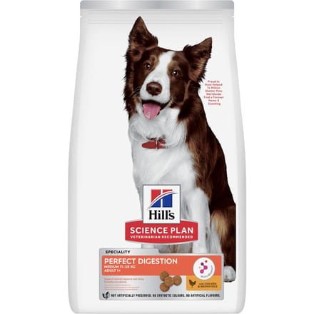 14 kg Hill's Science Plan Adult Perfect Digestion Middelgroot ras Hondenvoer Droog