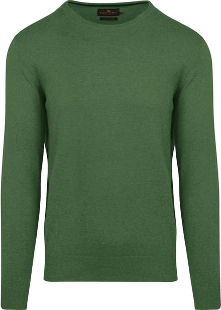 Steppin' Out Trui Cotton Cashmere Mid Groen - Maat L - Heren - Pullovers