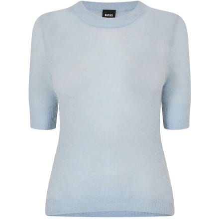 Boss Dames/Dames Mohair Slim T-shirt met korte mouwen (Pastelblauw)