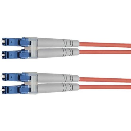 Glasvezel patchkabel TELEGÄRTNER 2x G50/125 OM4, 1x LC Duplex - 1x LC Duplex, violet, 5 m