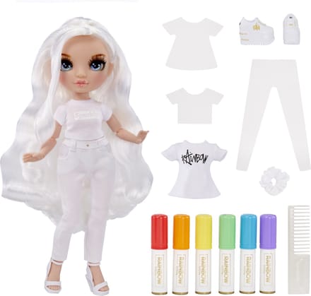 Rainbow High Color & Create - Blauwe ogen - 27 cm - Modepop