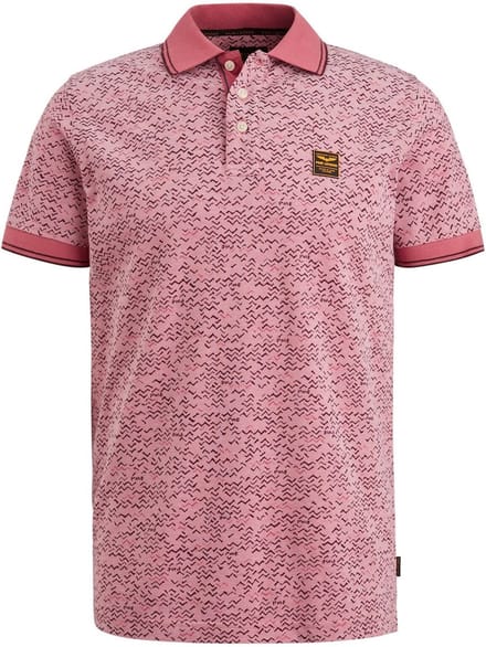 PME Legend - Poloshirt Print Roze - Regular-fit - Heren Poloshirt Maat S