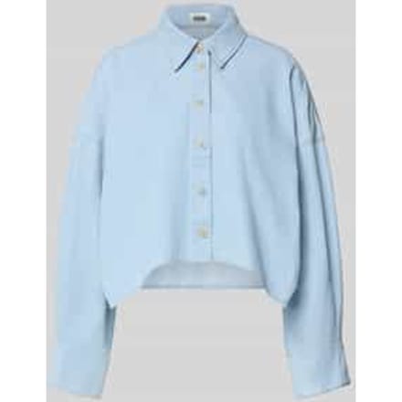 Relaxed fit overhemdblouse in denimlook model 'Oshia'