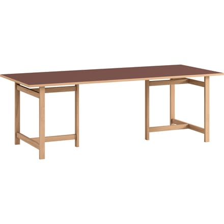 Moebe Rectangular Dining Table - Burgundy - 220 cm