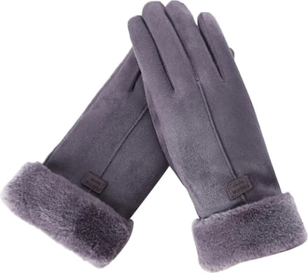 Hidzo Dames Handschoenen Grijs Maat S/M