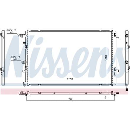 Radiator, motorkoeling NISSENS 606762