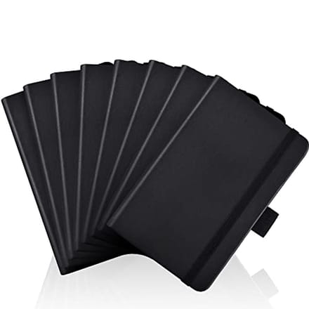 Klein Notitieboekje 2-pack - 320 Pagina's Pocket Notebook (Zwart)
